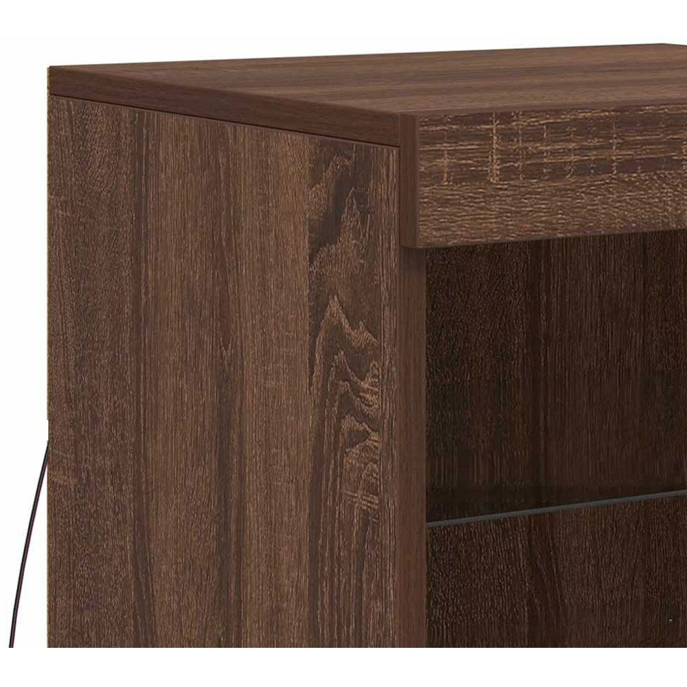 vidaXL 4 Shelf Brown Oak Sideboard with RGB LED Lights Image 9