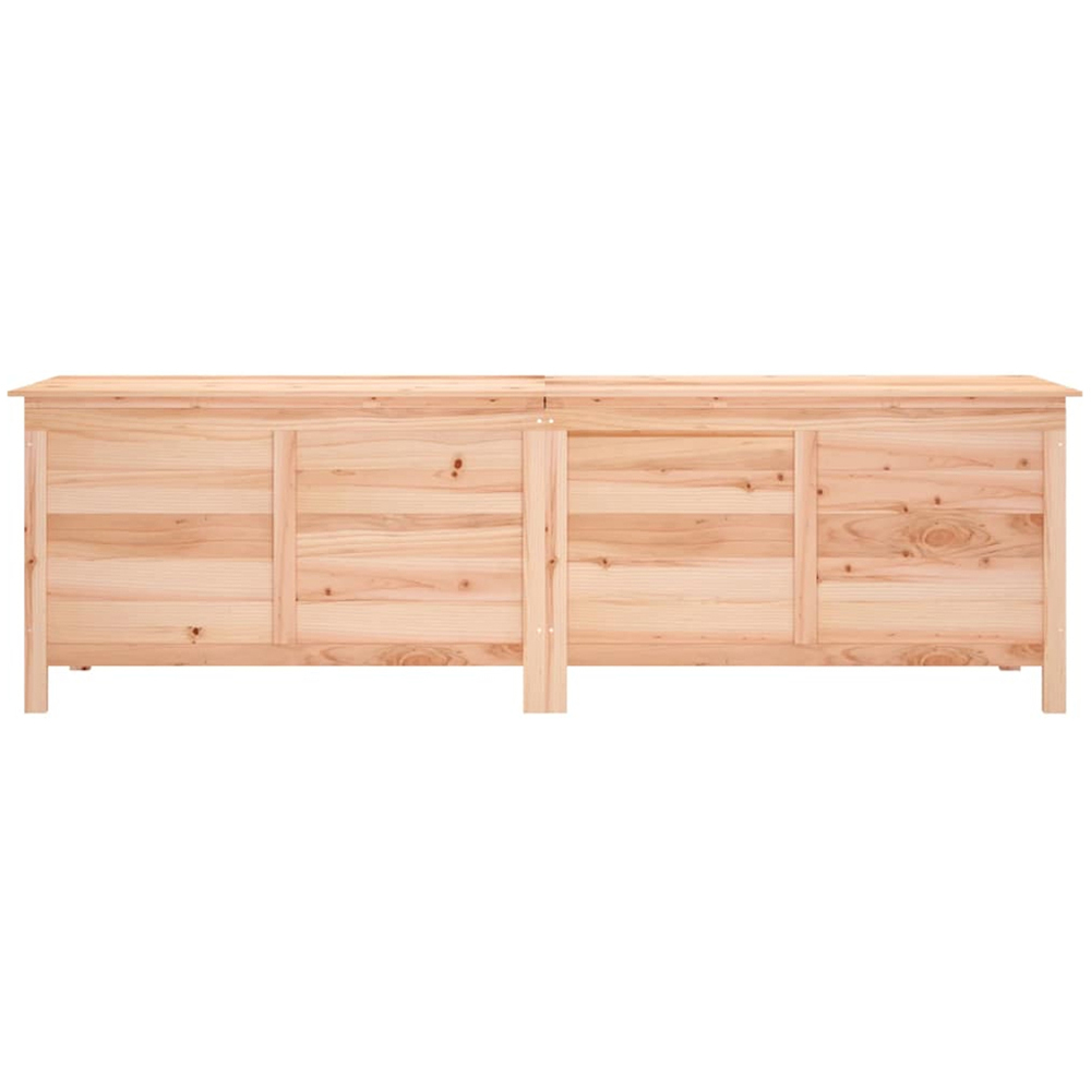 vidaXL 56.5 x 198.5 x 50cm Brown Fir Wood Garden Storage Box Image 3