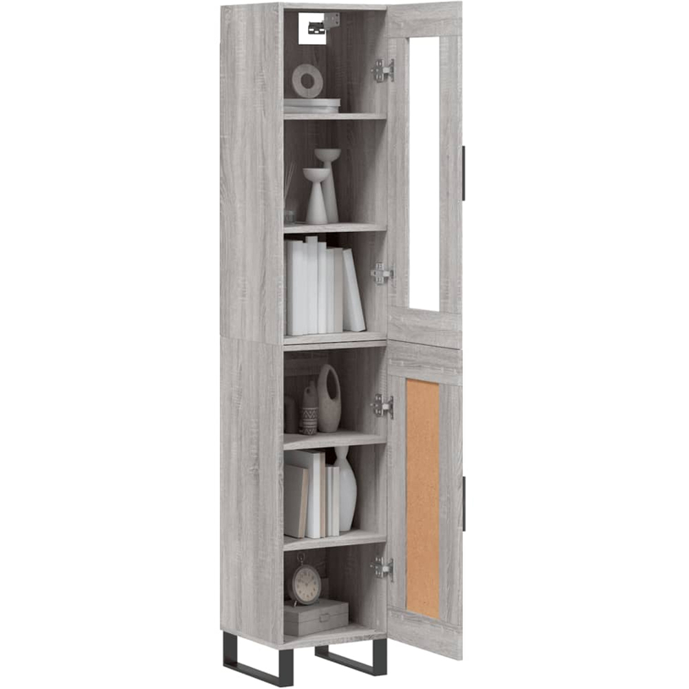 vidaXL 2 Door Grey Sonoma Highboard Image 3