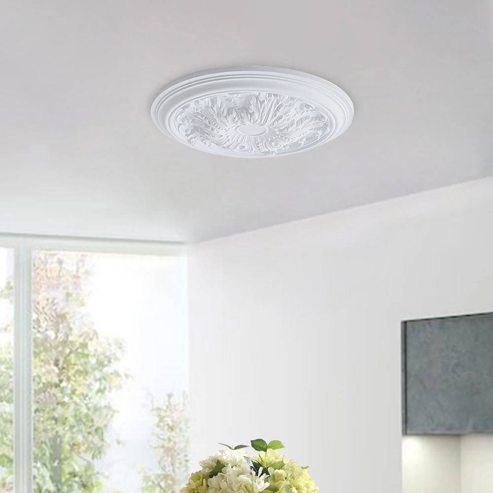 Living and Home Polyurethane Ceiling Medallion 20 inch Image 8