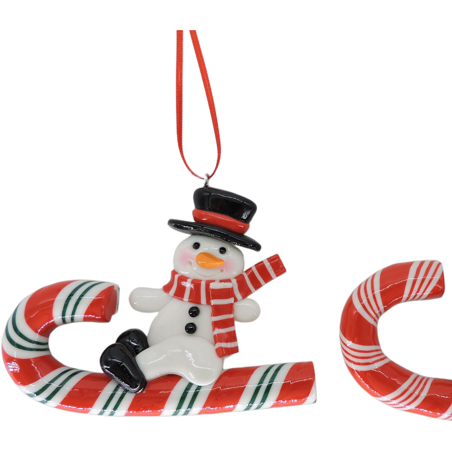 Christmas Character on Candy Cane Hanging Decoration Image 2