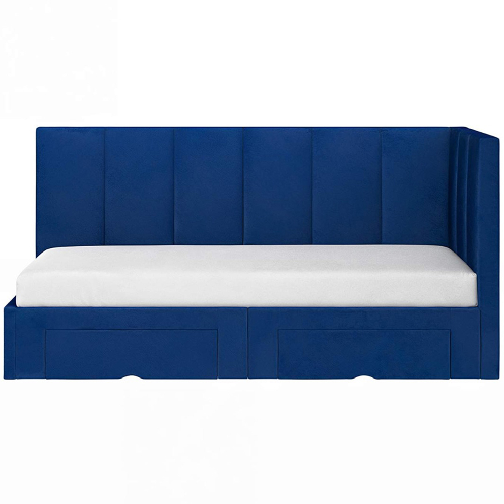 Flair Harley 2 Drawers Navy Velvet Bed Frame Image 4