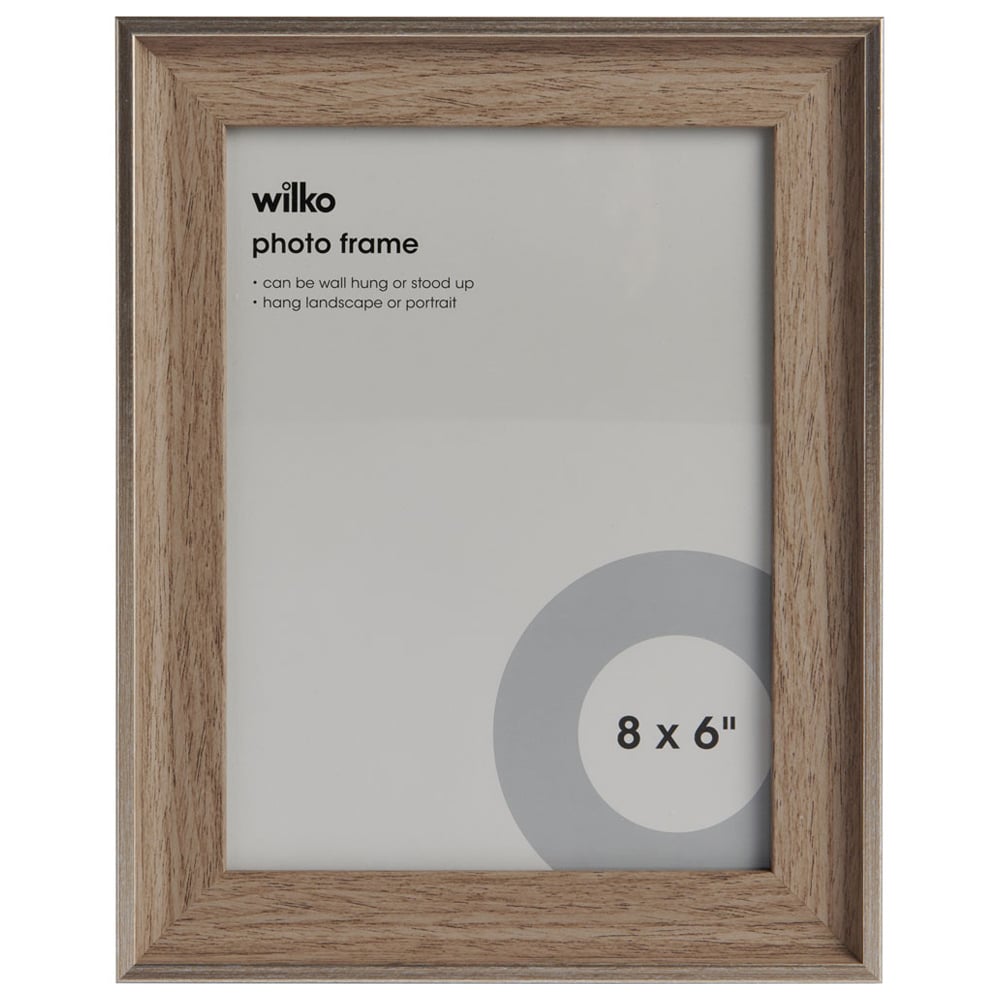 Wilko Rustic Wooden Photo Frame 8 x 6inch Image 1