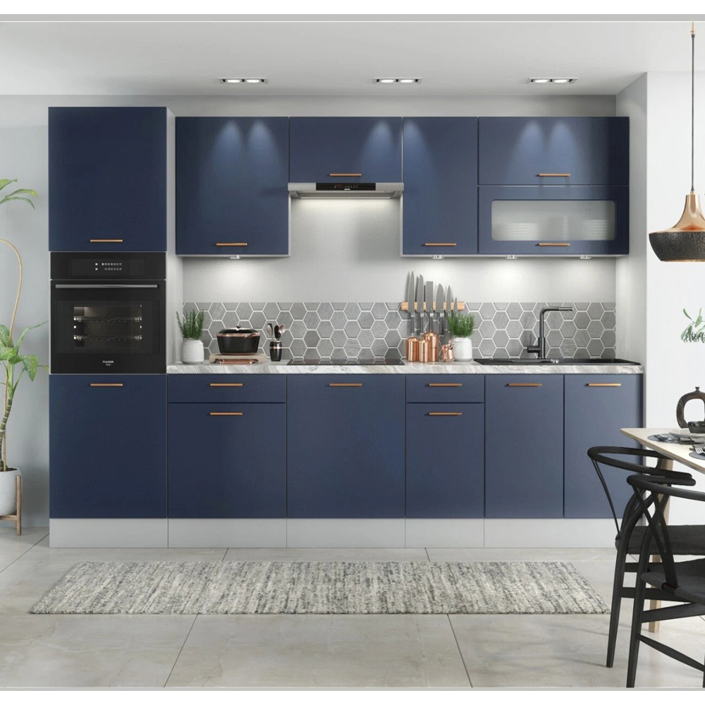 Impact Furniture Nora Dark Blue Kitchen Cabinet Set of 9 Image 8