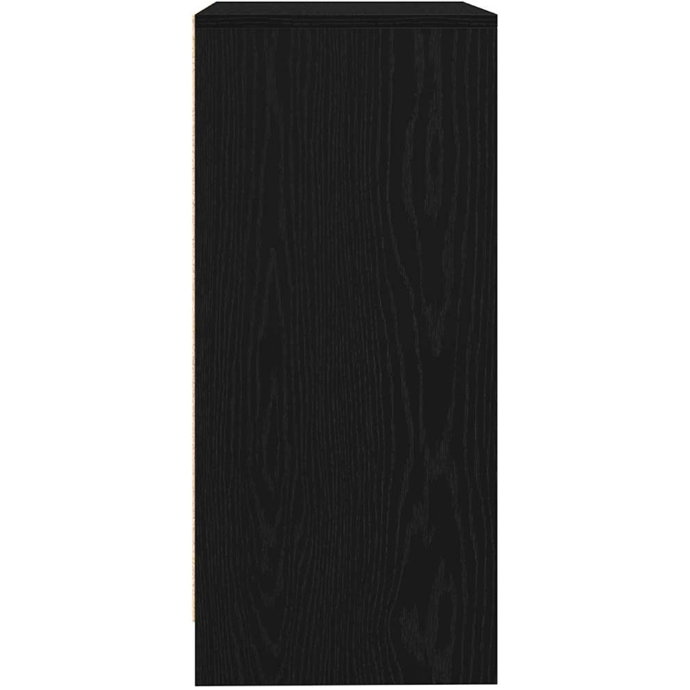 vidaXL 2 Door 2 Shelf Black Sideboard Image 6