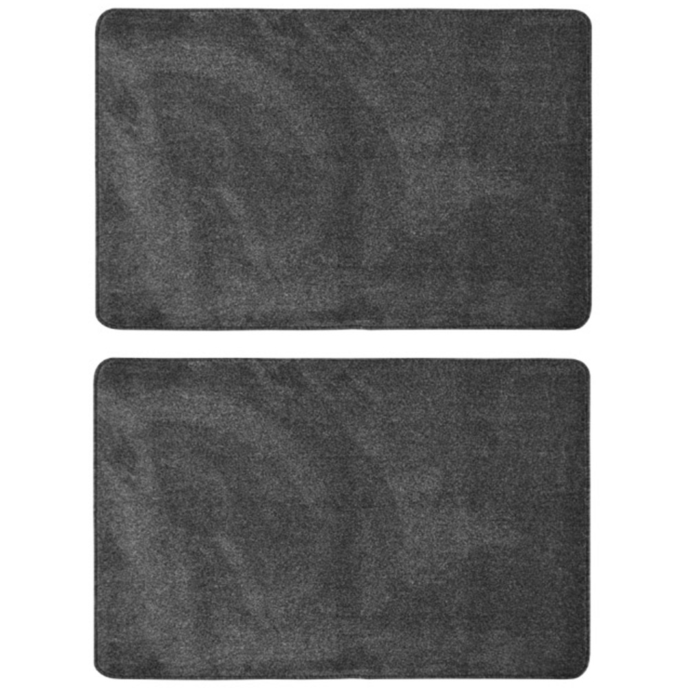Melrose Relay Charcoal Mat 50 x 80cm Twin Pack Image 1