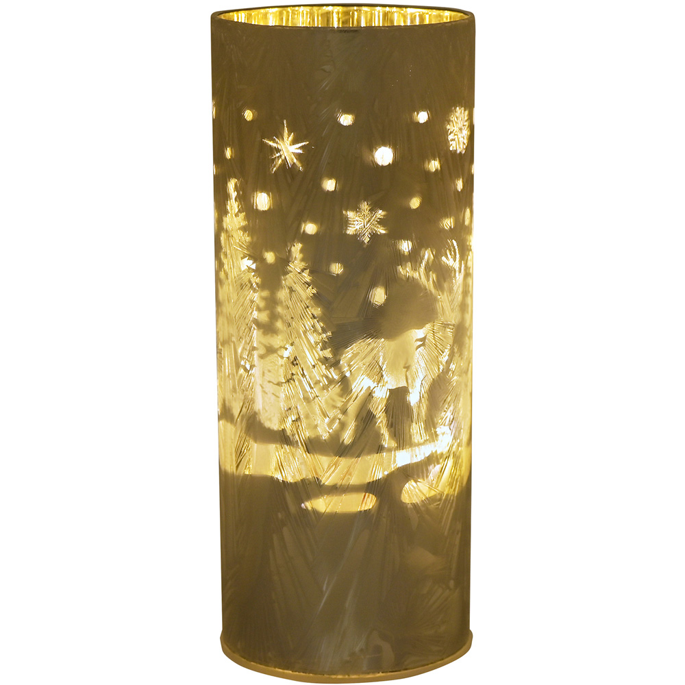The Christmas Gift Co Silver Frosted Haven Glass LED Tube Light Image 2