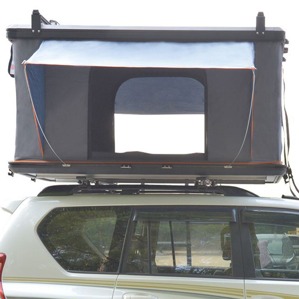 Living and Home Blue Hard Shell Car Roof Tent with Retractable Ladder and Canopy 210 x 132cm Image 6