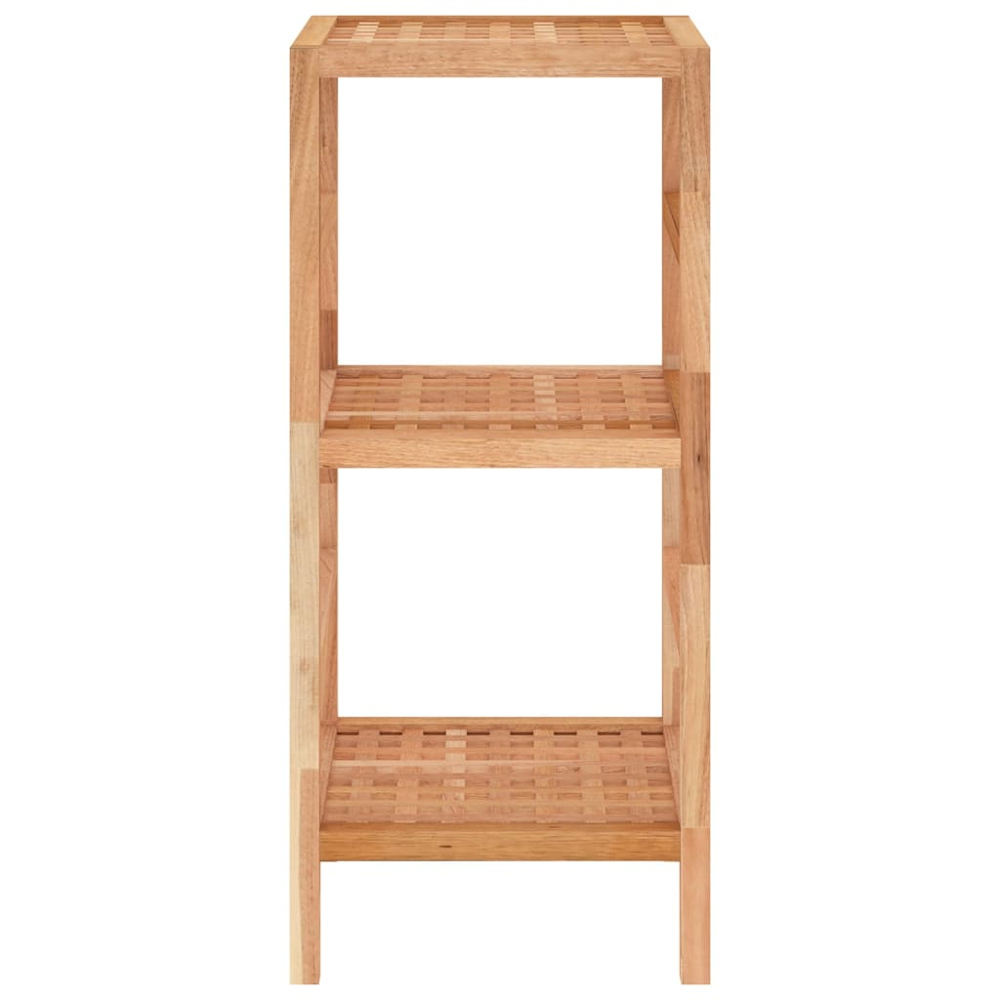 vidaXL 2 Shelf Solid Wood Walnut Bathroom Shelf Image 3