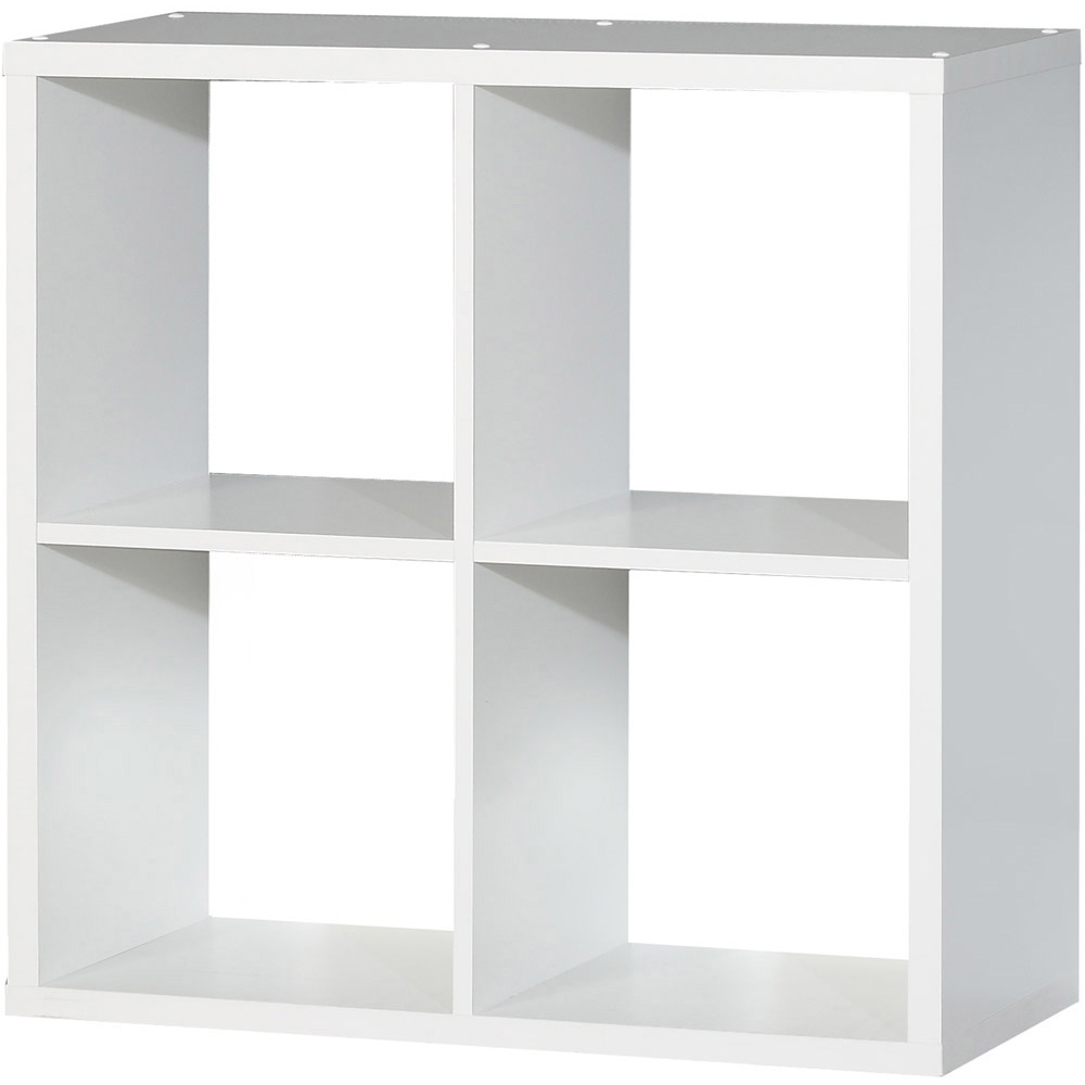 Florence Mauro 4 Shelf Matt White Bookshelf Image 3