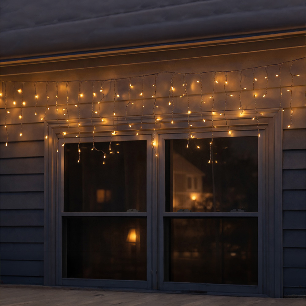 Xmas Haus 320 Warm White LED Icicle String Light 6.3m Image 1