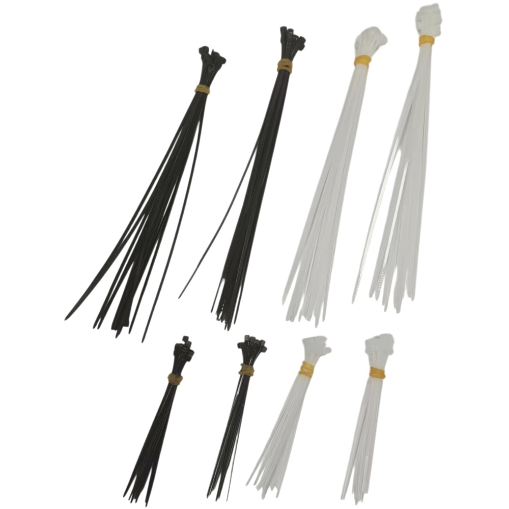 Pack of 120 Black and White Assorted Cable Ties Image 3