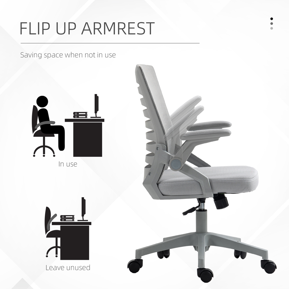 Portland Grey Mesh Office Chair with Lumbar Support Image 4