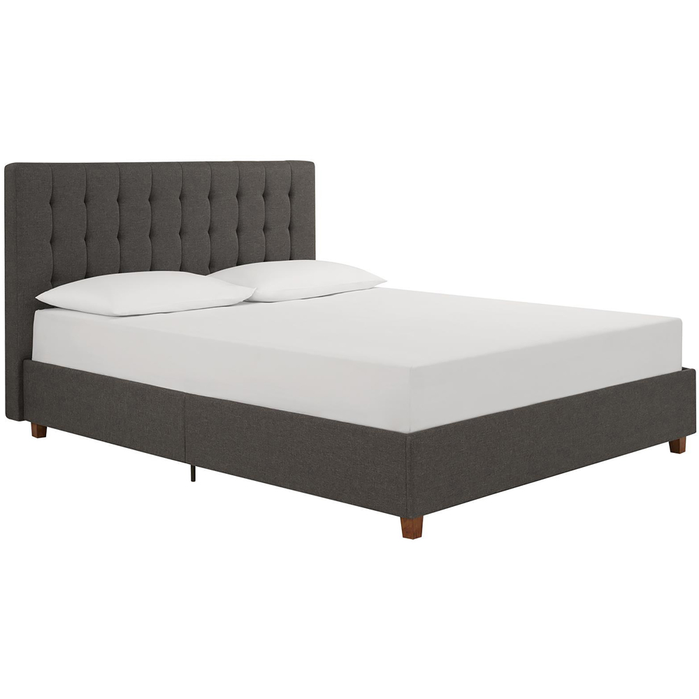 Dorel Emily Double Linen Upholstered Bed Image 2