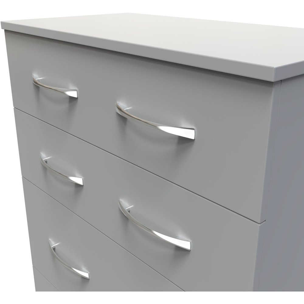 Crowndale Avon 4 Drawer Dusk Grey Deep Chest of Drawers Ready Assembled Image 5