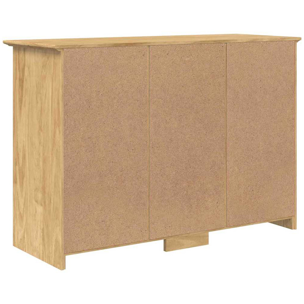 vidaXL Bodo 3 Door 3 Drawer Honey Brown Sideboard Image 6