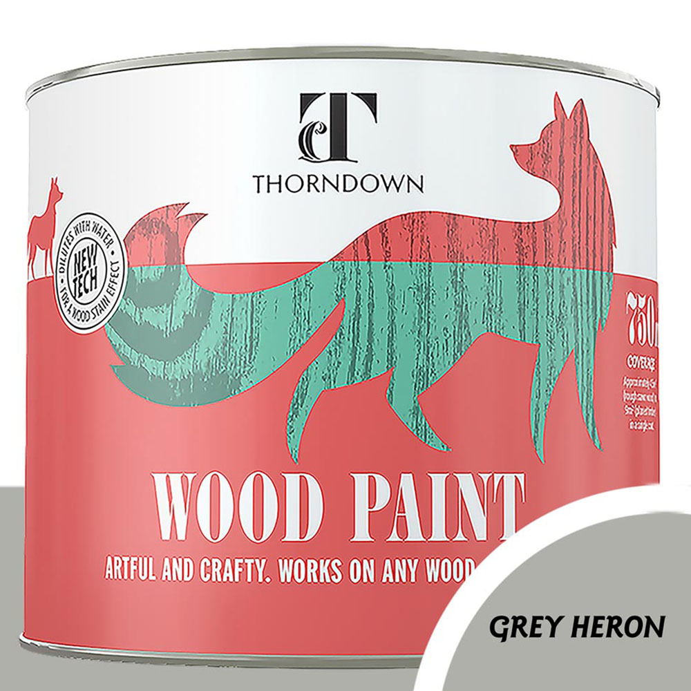 Thorndown Grey Heron Satin Wood Paint 750ml Image 3