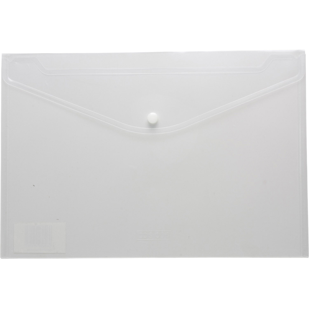 Pack of 5 A4 Plus Press Stud Wallets Clear Image 4
