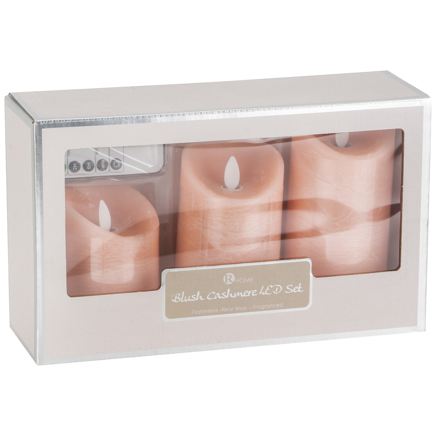 Blush Cashmere Suede LED Candle 3 Pack Image
