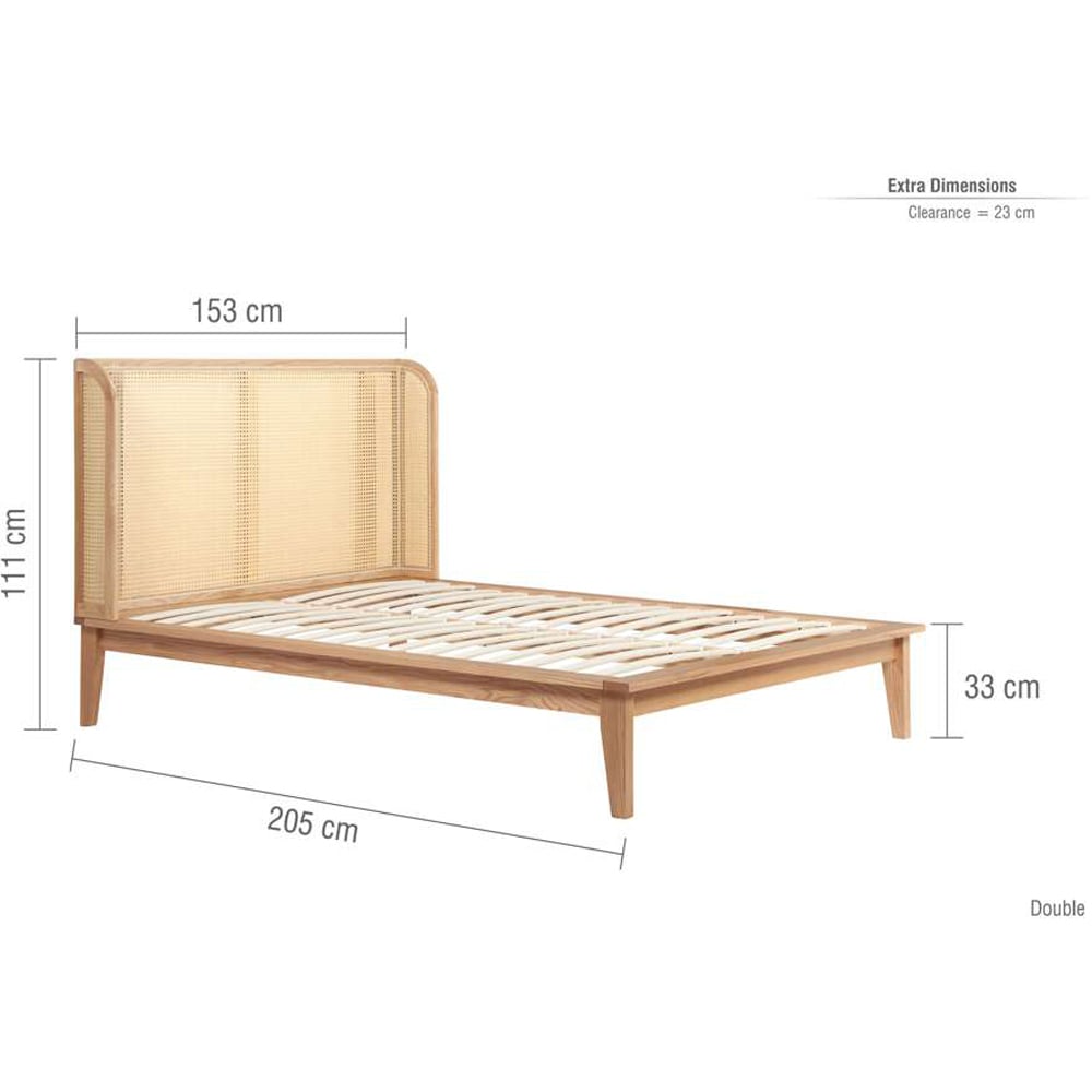 Birlea Astrid Double Rattan Bed Image 9