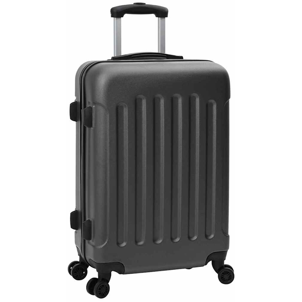 vidaXL Set of 3 Grey ABS Suitcases with Wheels Image 3