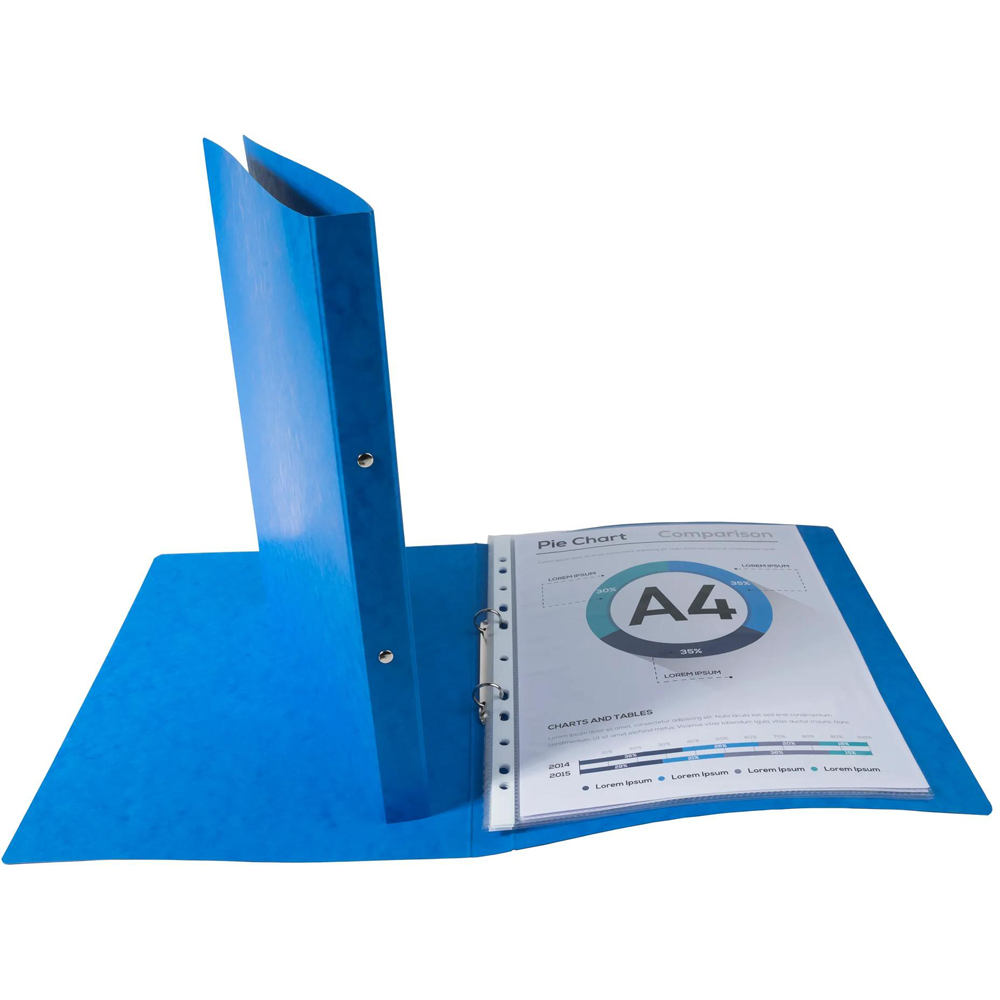 Exacompta A4 Blue 2R Ring Binder 20mm 10 Pack Image 2