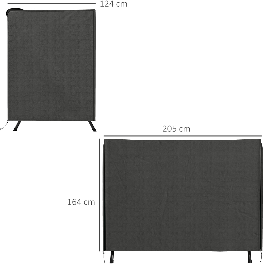 Outsunny Dark Grey 3 Seater Swing Bench Cover 164 x 124 x 205cm Image 7