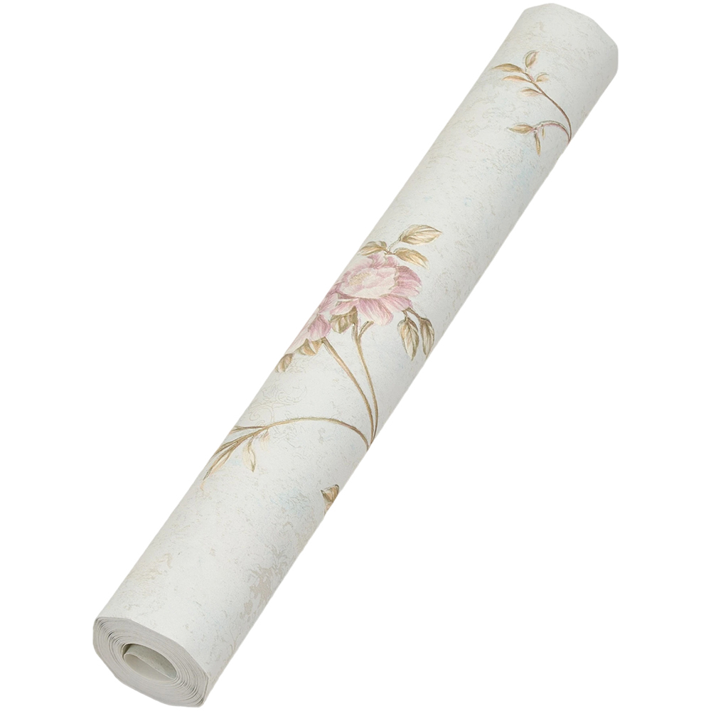 Living and Home Light Grey and Blue 3D Embossed Non-Pasted Wallpaper Roll 950 x 53cm Image 3