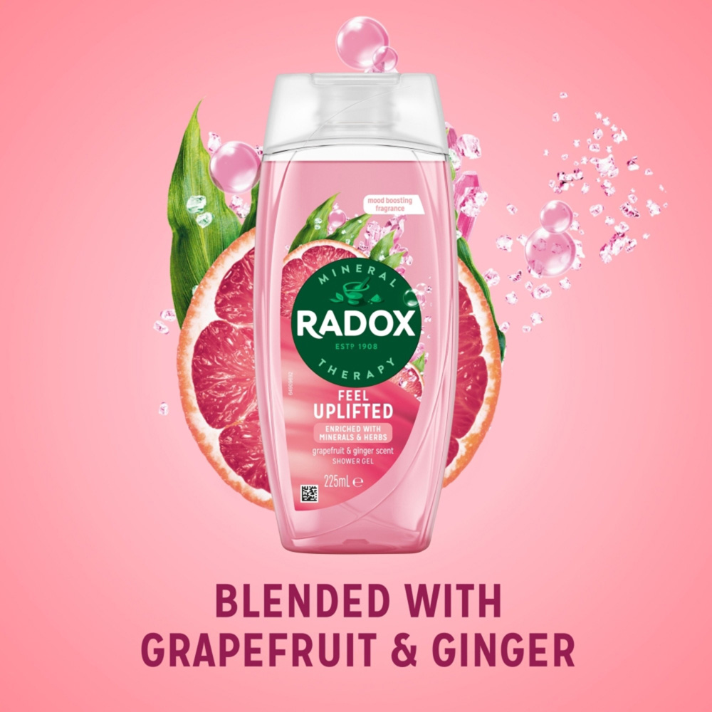 Radox Feel Uplifted Grapefruit and Ginger Scent Shower Gel 225ml 6 Pack Image 7