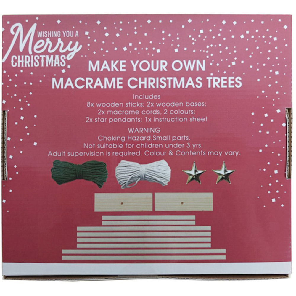 Make Your Own Macrame Christmas Tree - Multicolour Image 2