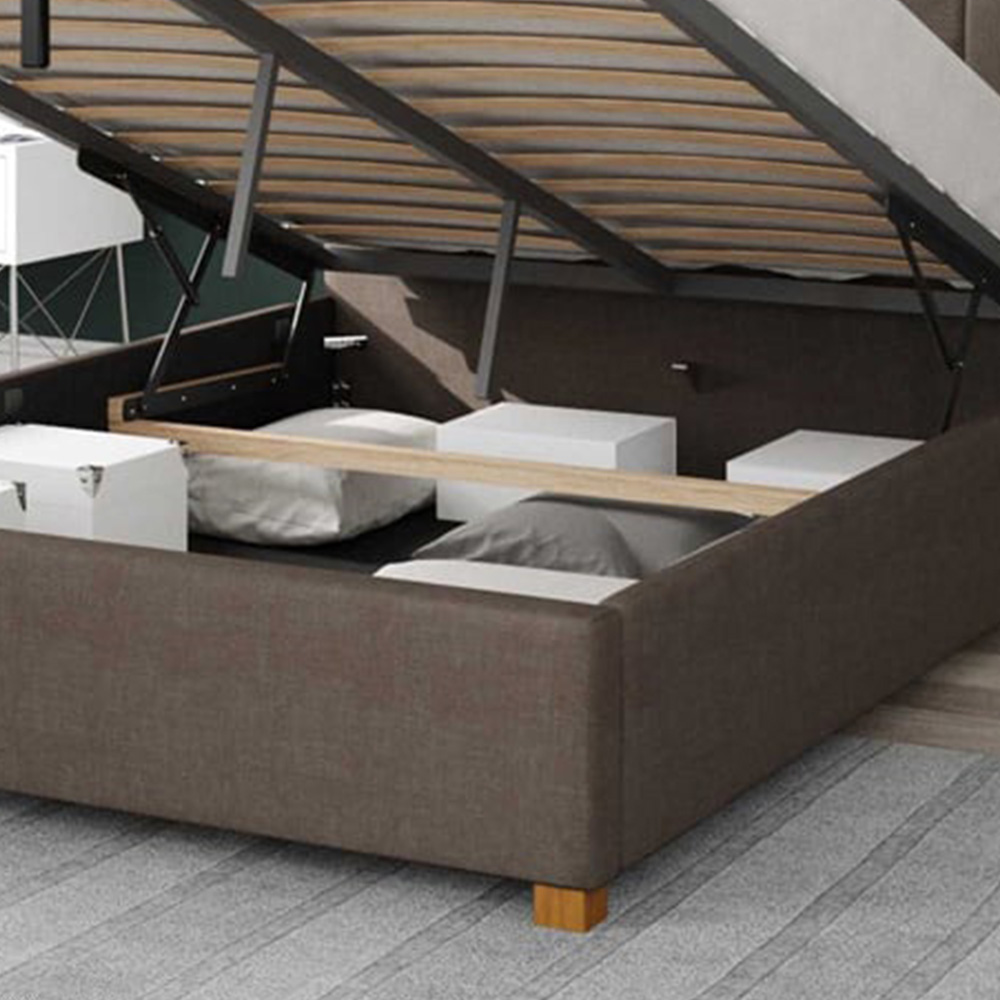 Aspire Hepburn King Size Slate Malham Weave Ottoman Bed Image 3