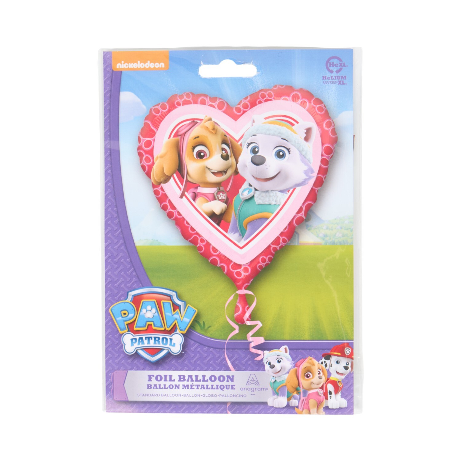 Paw Patrol Heart Foil Balloon Pink Image 2