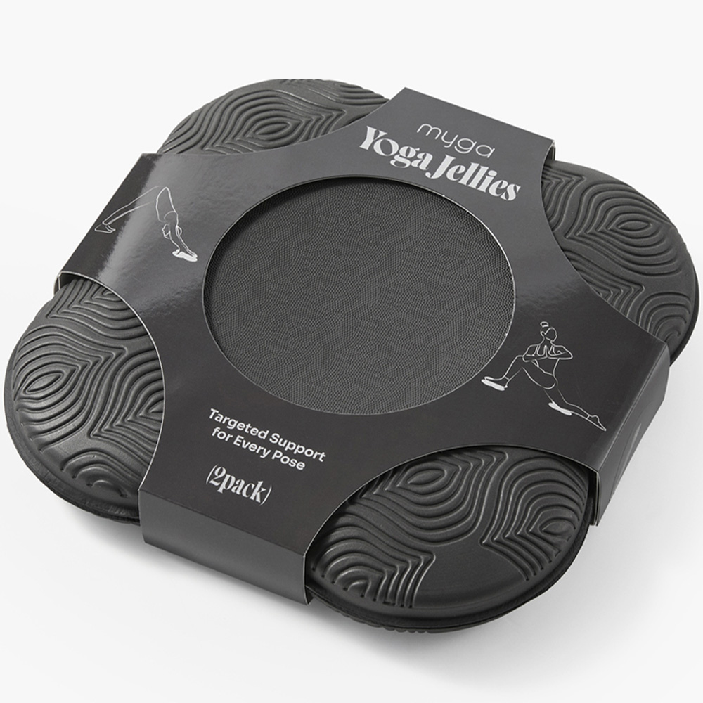 Myga Black Silicone Yoga Jelly Pad 2 Pack Image 3