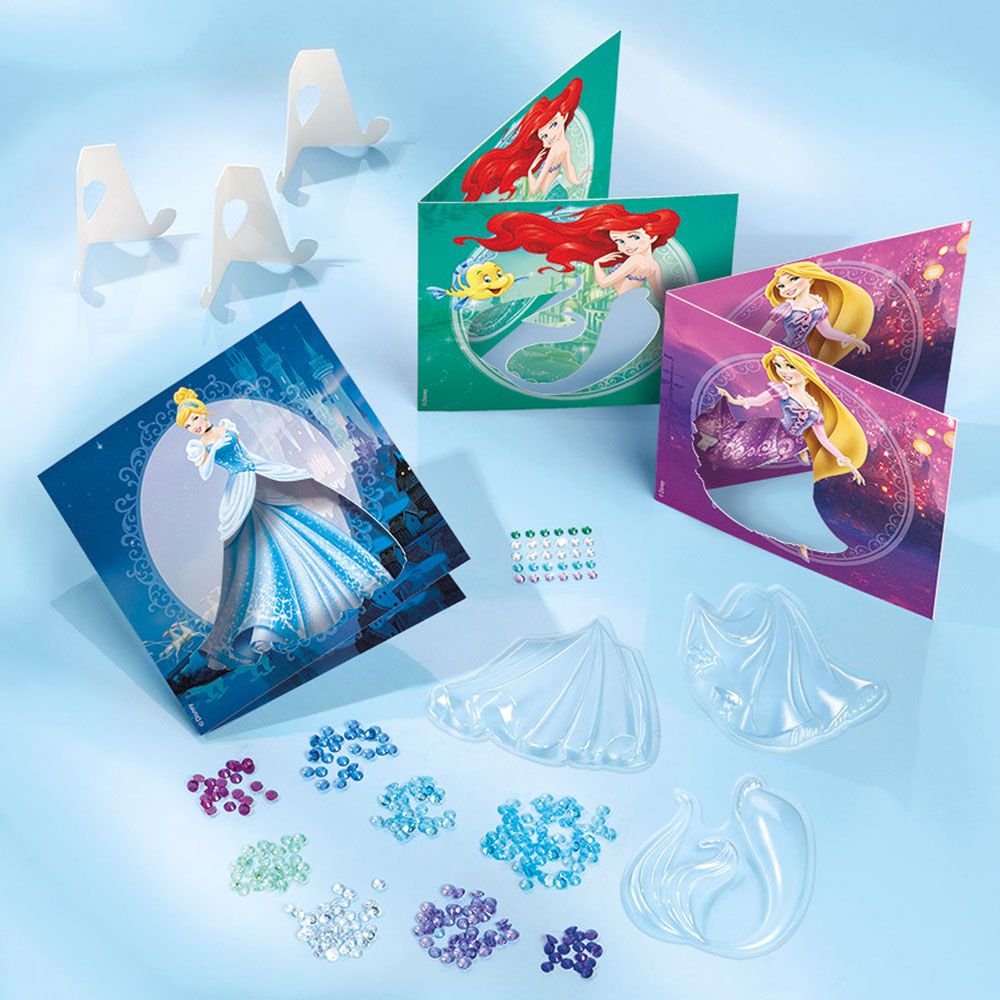 Disney Princess Glitter Shaker Cards with 3D Dresses Image 2