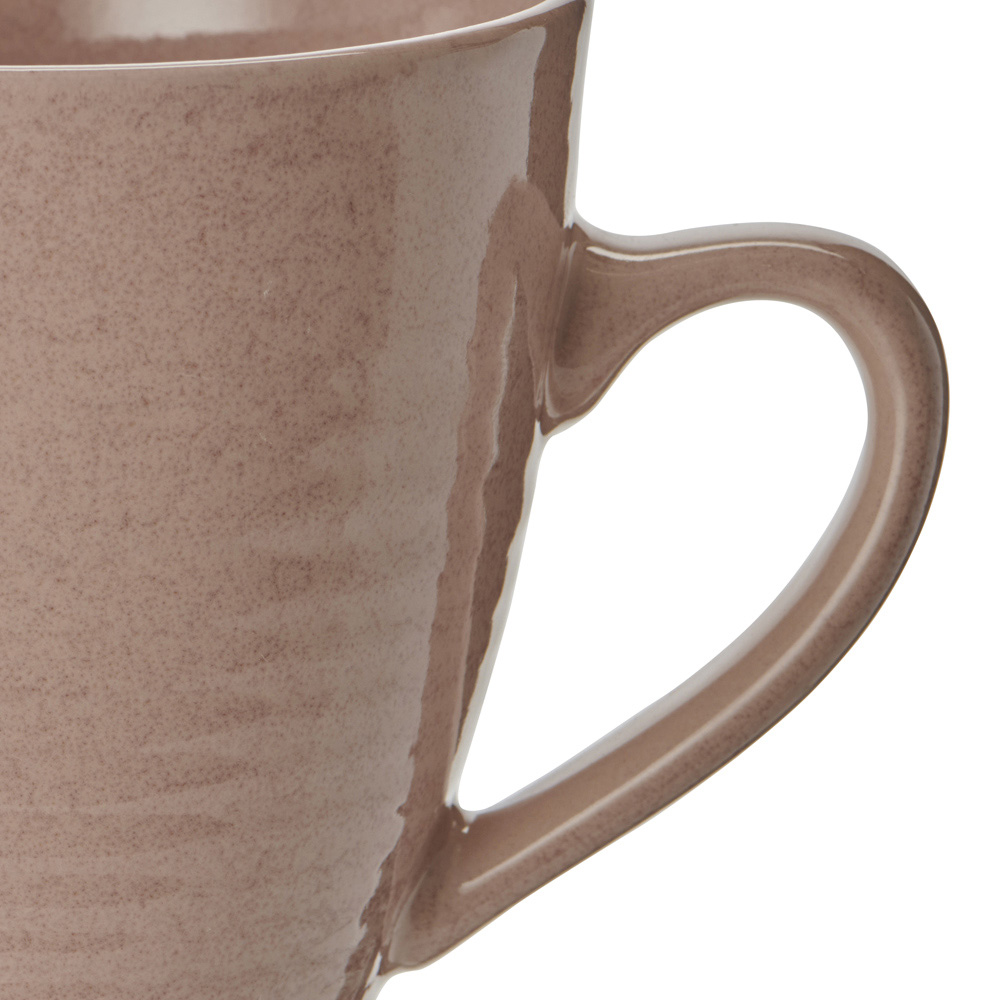 Wilko Pink Ribbed Reactive Glaze Mug Image 3