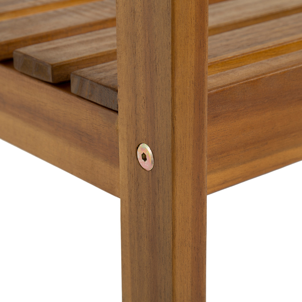 Charles Bentley Brown Wooden Bench Image 6