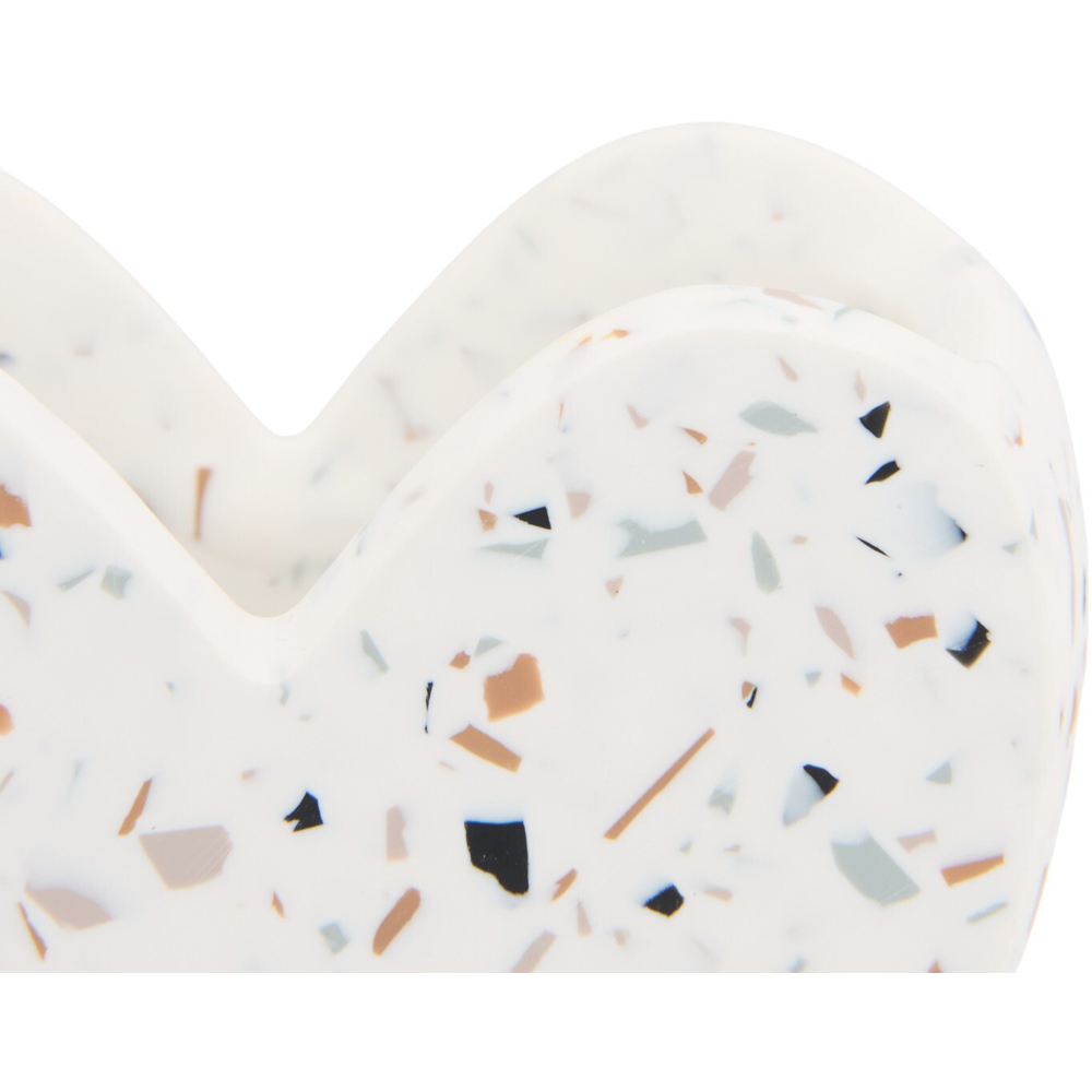 Heart Speckle Toothbrush Holder White Image 3