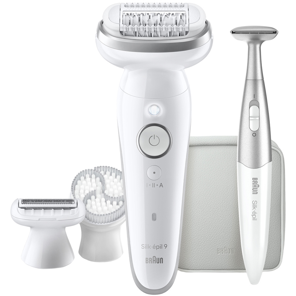 Braun Silk-épil 9 Silver Cordless Wet and Dry Hair Removal Epilator with Attachments Image 2