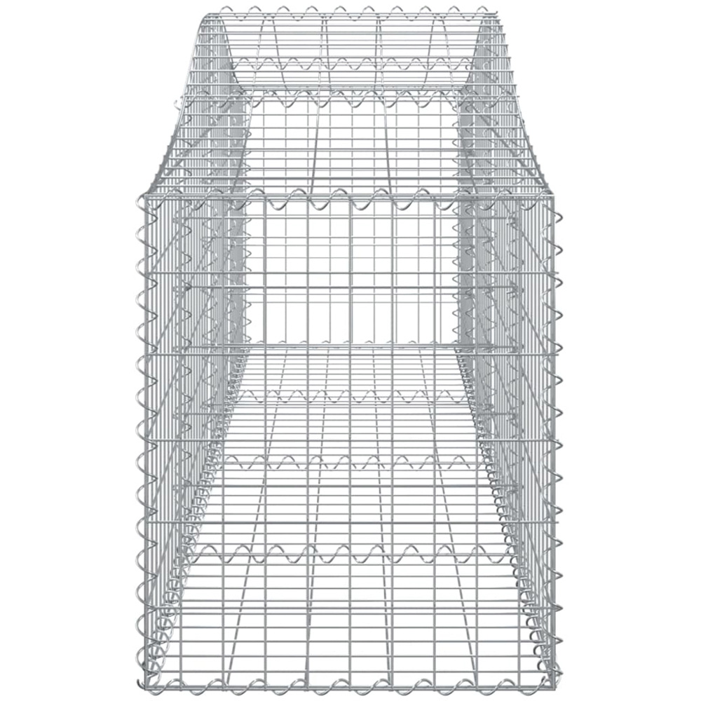 vidaXL Silver Galvanised Iron Arched Gabion Basket 200 x 50 x 60/80cm 11 Pack Image 3