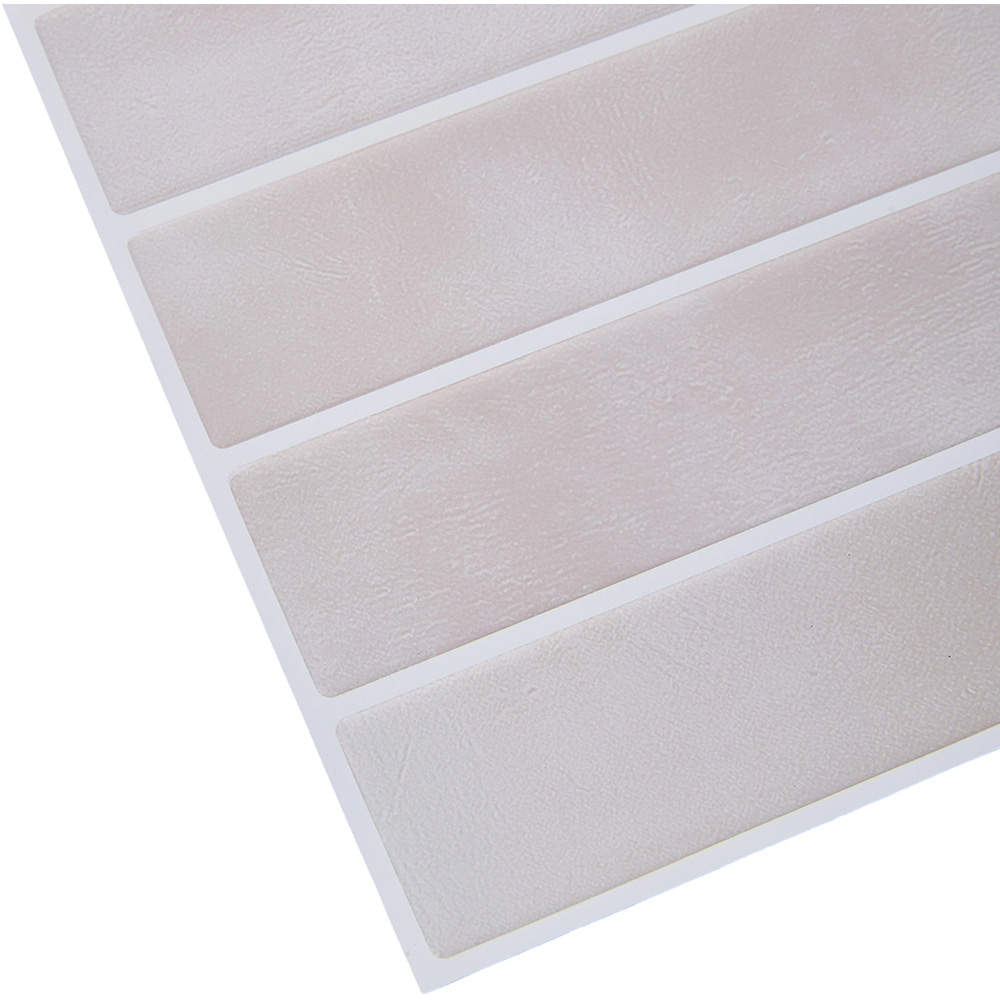Living and Home Light Brown Rectangle Self Adhesive Wall Sticker 10 Pack Image 7