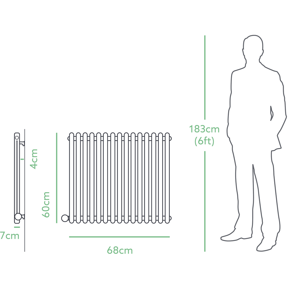 Eden Arcadia 2047 BTU White Electric Column Radiator 600W 600 x 660mm Image 9