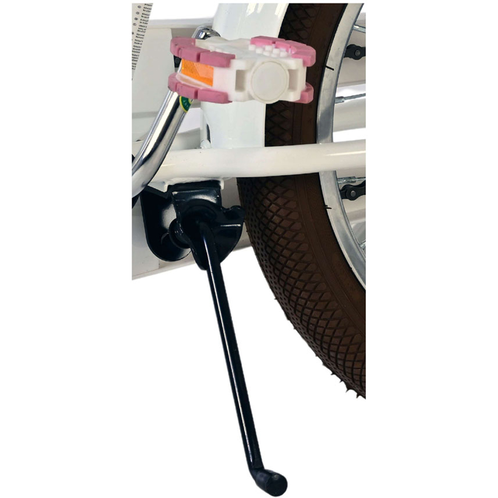 Volare Blossom Kids 16 inch White Bike with Stabilisers Doll Seat and Basket Image 9