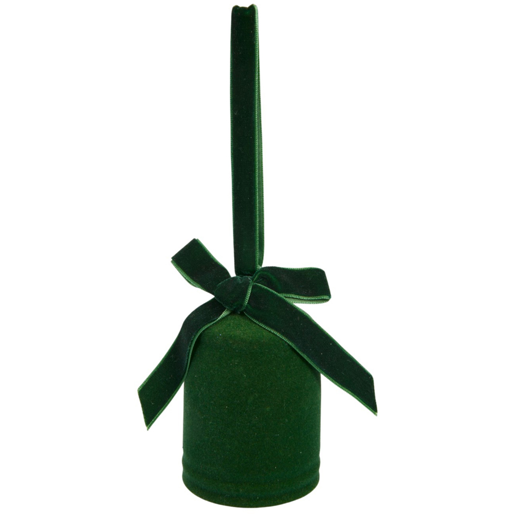 Hanging Flocked Bell Decoration Image 7