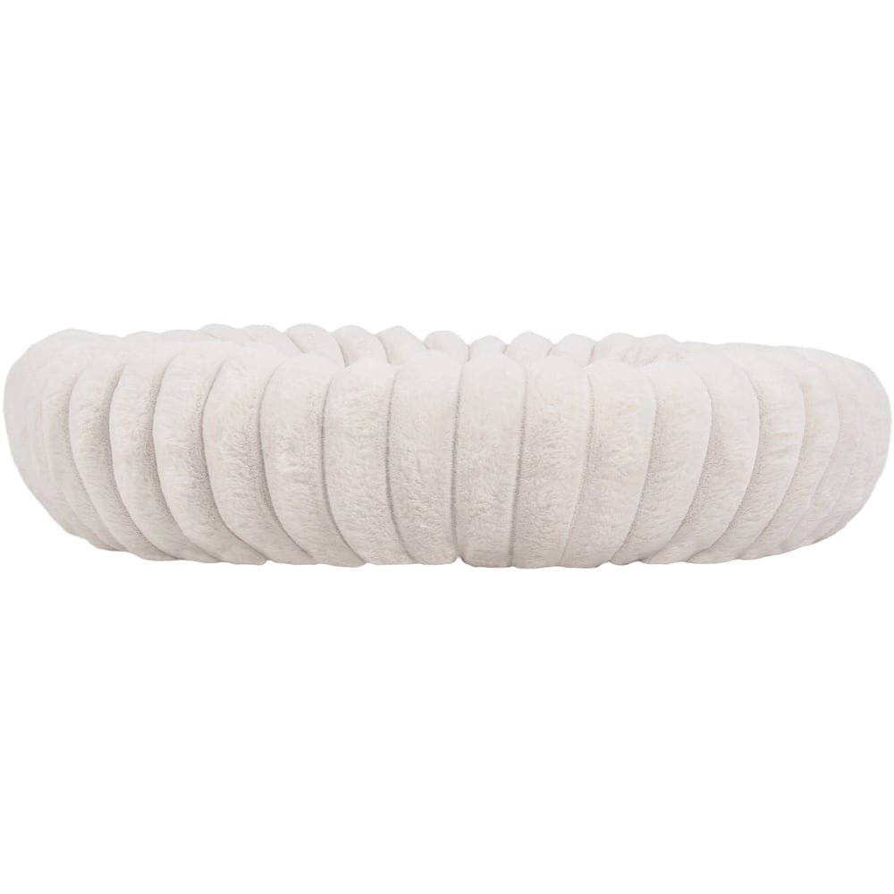 H&O Direct 70cm White Round Soft Warm Pet Bed Image 2