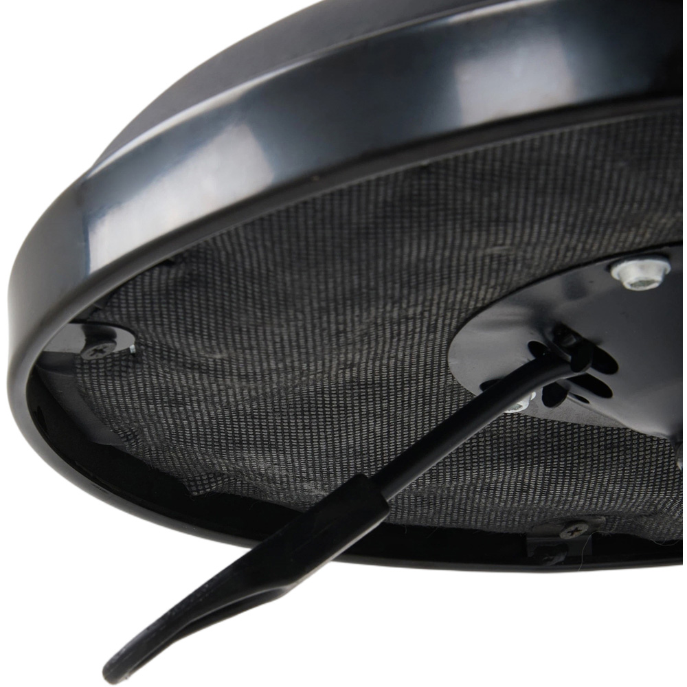 Living and Home Black PU Leather Height Adjustable Round Rolling Stool Image 5