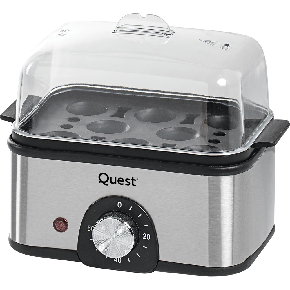 Quest 34349 2-Tier Silver Stainless Steel Egg Cooker and Steam Rack 500W Image 3