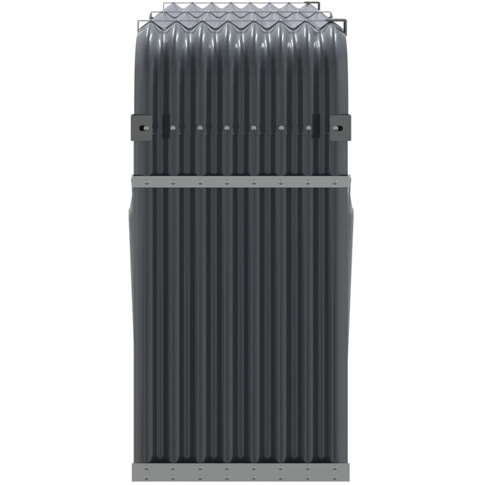 vidaXL Anthracite Galvanised Steel Firewood Log Holder 100 x 180 x 45cm Image 4