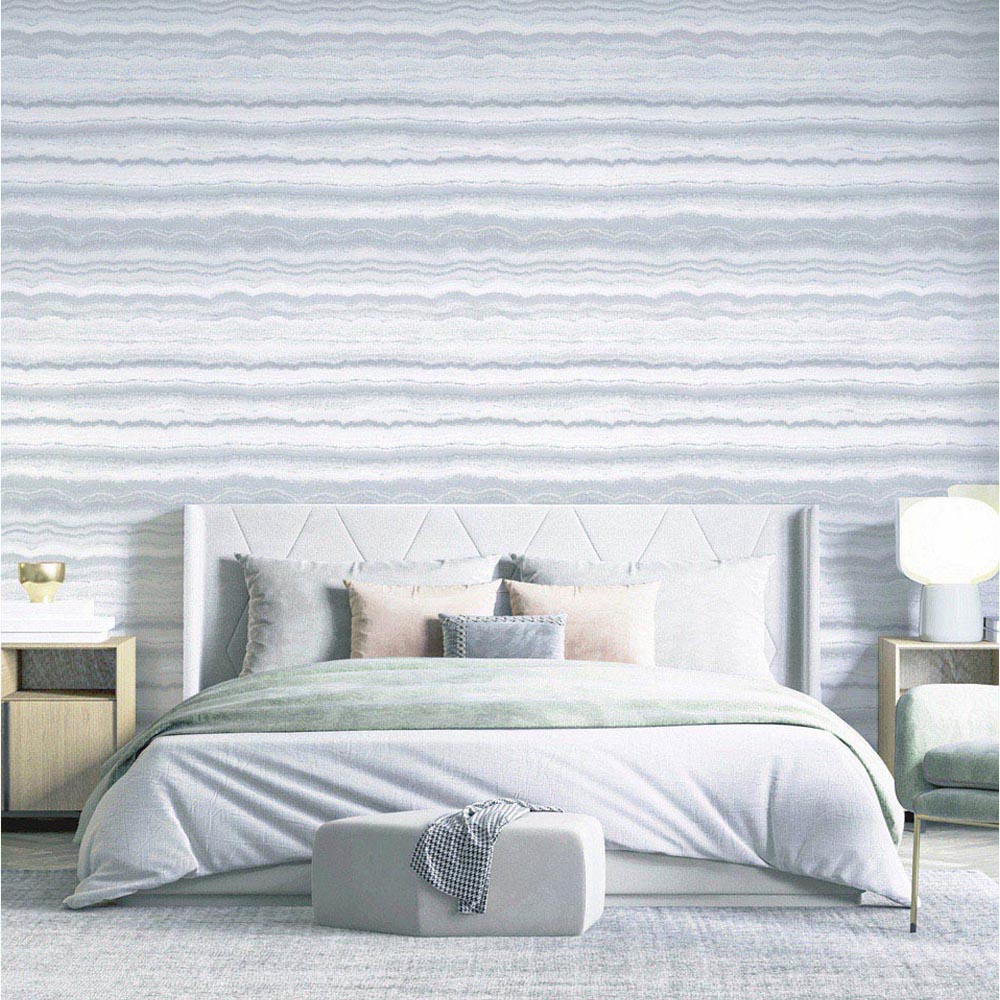 Arthouse Mineral Stripe White and Silver Wallpaper Image 7