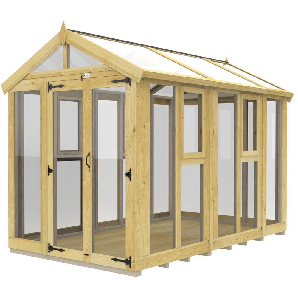 DIY Sheds Pressure Treated Tongue and Groove Timber and Glass 6 x 10ft Greenhouse Image 3