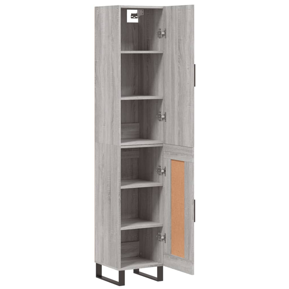 vidaXL 2 Door Grey Sonoma Highboard Image 4